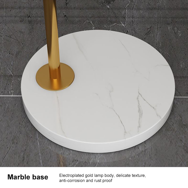 Fabric Floor Lamp with Table Nordic Pleated Standing Light for Living Room Sofa Bedroom Study Marble Vertical Desk Lamps