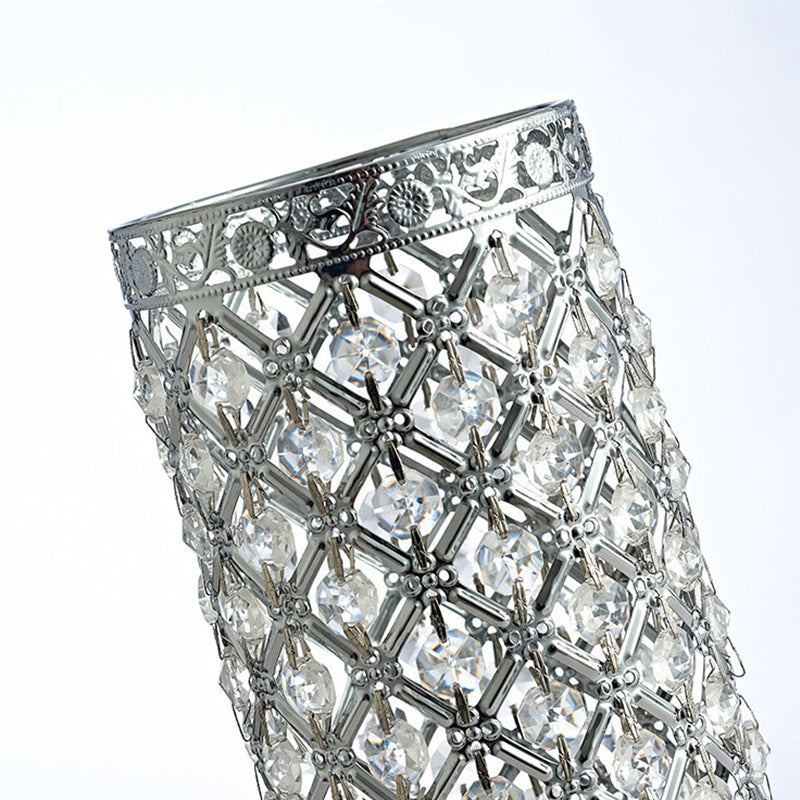 Modern LED Crystal Table Lamp Silver Indoor Decorative Lamp For Bedroom Bedside Living Room Bar Dining Table Atmosphere Lamp