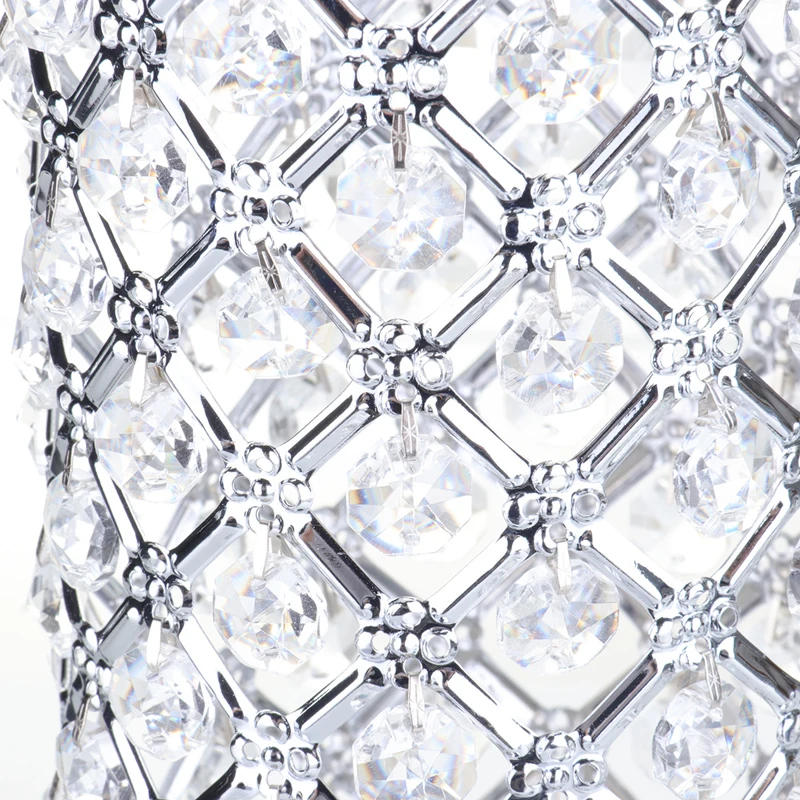 Modern LED Crystal Table Lamp Silver Indoor Decorative Lamp For Bedroom Bedside Living Room Bar Dining Table Atmosphere Lamp