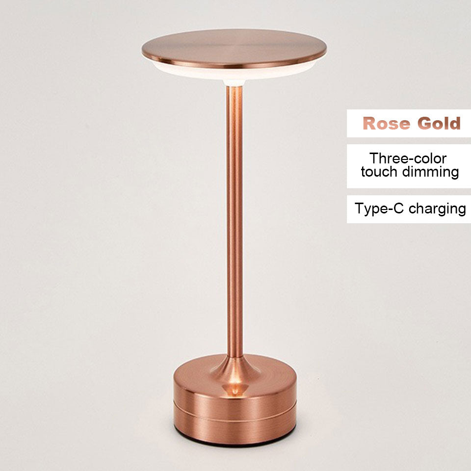 LED Table Lamp Touch Sensor Night Light USB Rechargeable Portable Bedroom Night Light Wireless Reading Lamp Restaurant Hotel Bar