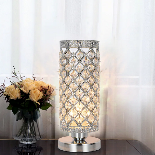 Modern LED Crystal Table Lamp Silver Indoor Decorative Lamp For Bedroom Bedside Living Room Bar Dining Table Atmosphere Lamp